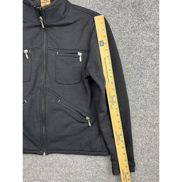 Wooly Bully Wear Jacket Womens Medium Black Fleece Lined Softshell Made USA - Picture 4 of 7